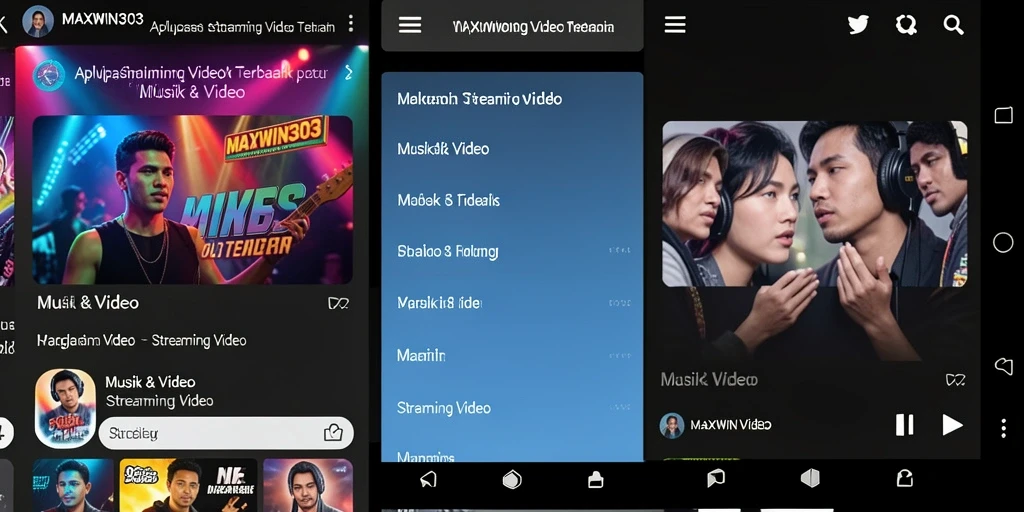 Tampilan antarmuka pengguna MAXWIN303 yang sederhana dan menarik untuk streaming video.