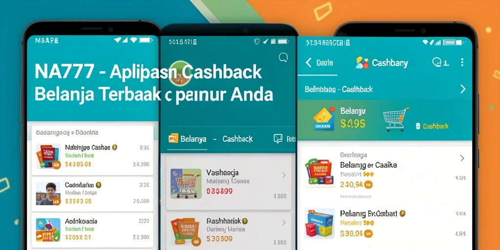 Antarmuka aplikasi NA777 menampilkan berbagai penawaran cashback menarik.