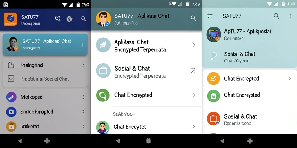 Antarmuka aplikasi SATU77 yang modern dan user-friendly.