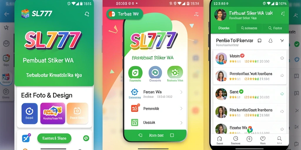 Antarmuka aplikasi SL777 yang sederhana dan mudah digunakan untuk membuat stiker.